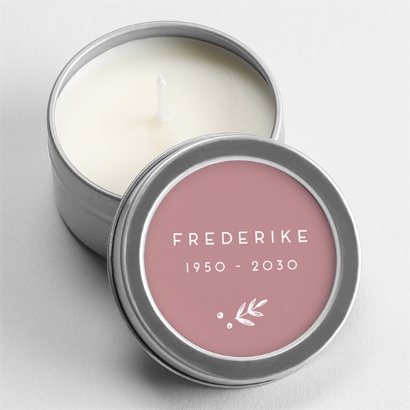 Kerze Trauer Fliederzweig ref.N360622