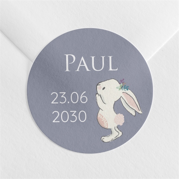 Sticker Geburt Magnetkarte kleiner Hase ref.N360994