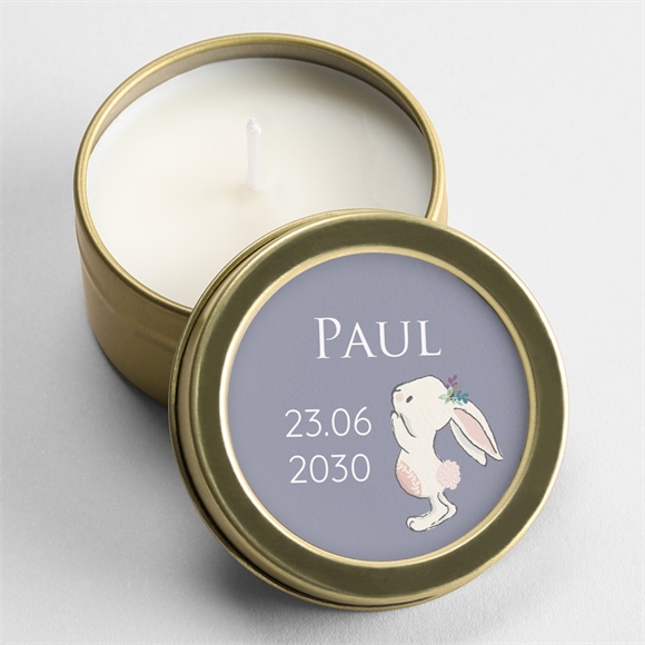 Kerze Geburt Magnetkarte kleiner Hase ref.N360999