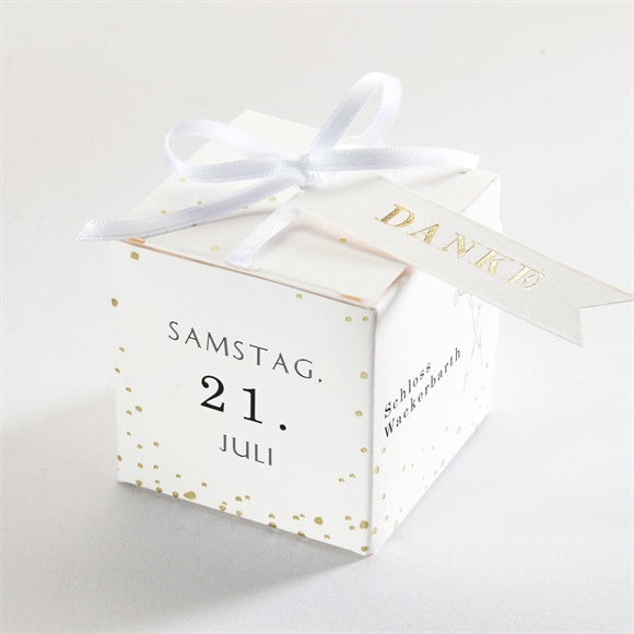 Geschenkbox Hochzeit Einfach geschmückt - Gold ref.N340269