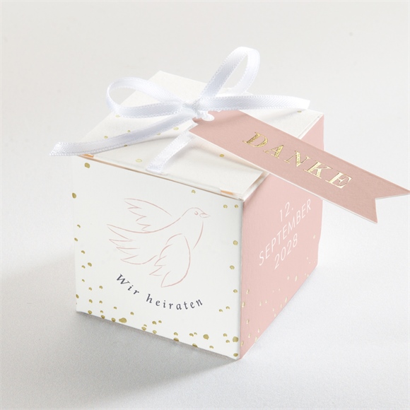 Geschenkbox Hochzeit Liebestaube - Gold ref.N340285