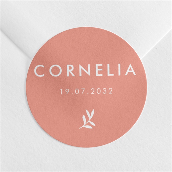 Sticker Geburt Blumenkranz Prägung ref.N3601111