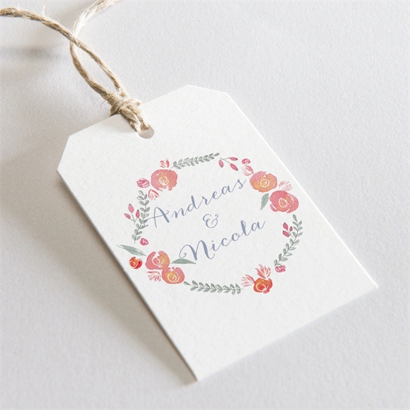 Geschenkanhänger Hochzeit Blumenrahmen ref.N291306