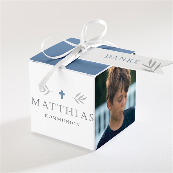 Geschenkbox Kommunion Vergiss mich nicht - blau ref.N340471