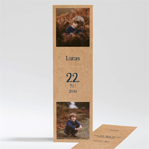 Einladung Kommunion Kraftpapierillustration ref.N201114