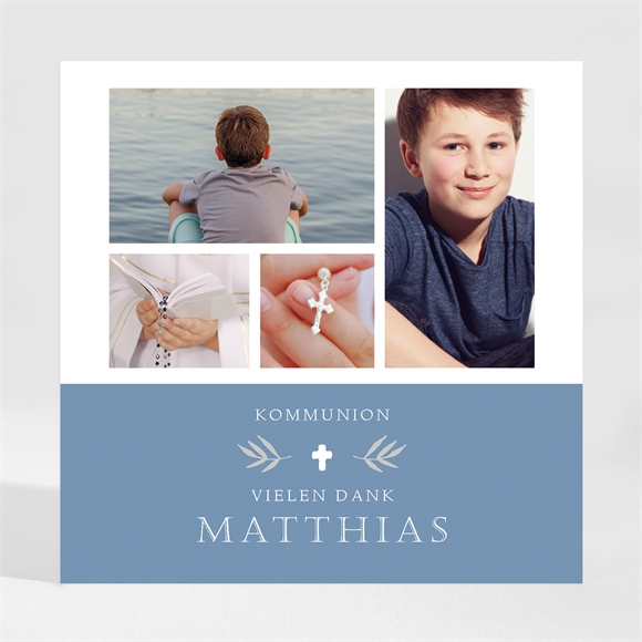 Dankeskarte Kommunion Vergiss mich nicht - Magnet ref.N3001818