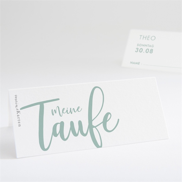 Tischkarte Taufe Silbernes Kreuz ref.N440739