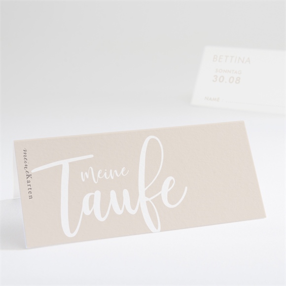 Tischkarte Taufe Kupfer Schrift ref.N440740