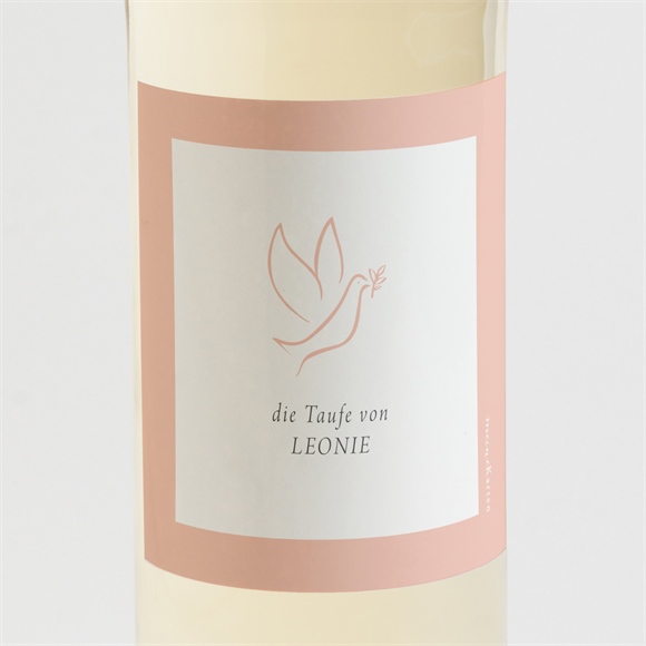 Flaschenetikett Taufe Kupfertaube ref.N3001639