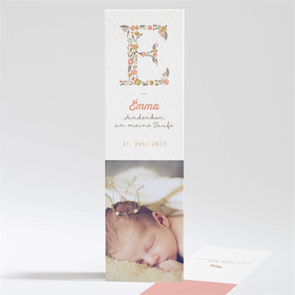 Andenken Taufe Blumenalphabet Mädchen ref.N201250