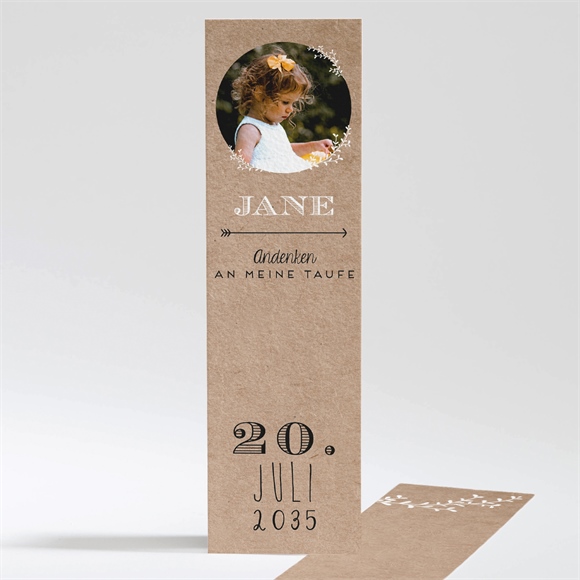 Andenken Taufe Taufe in Kraftpapier ref.N201231