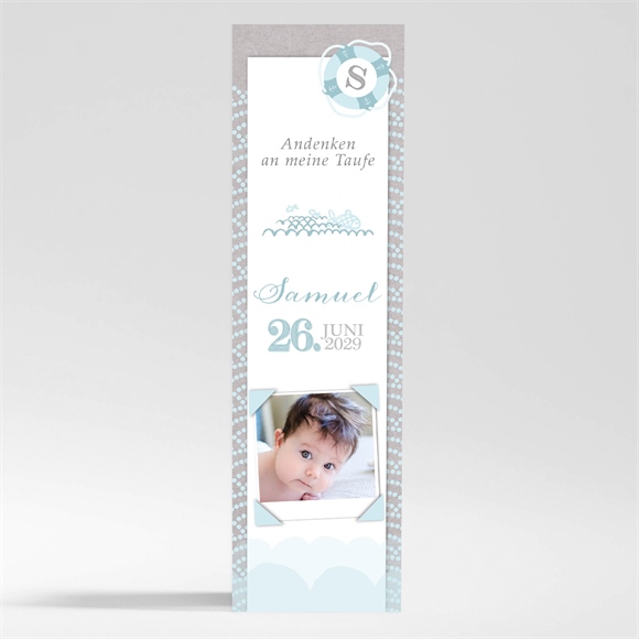 Andenken Taufe Matrose in Blau - Magnet ref.N200405