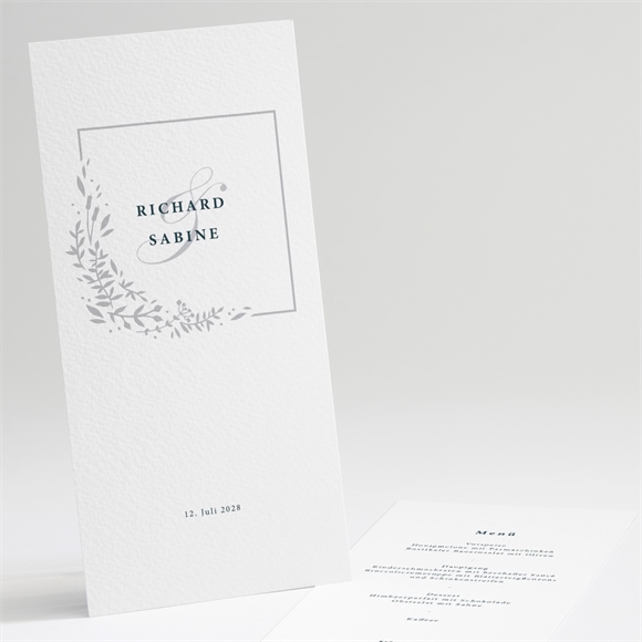 Menükarte Hochzeit Schlicht & Elegant ref.N221226