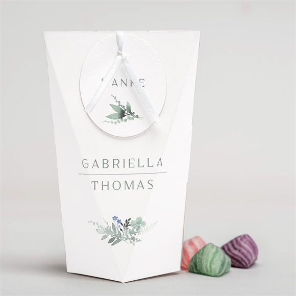 Geschenkbox Hochzeit Aquarell Poesie mit Initiale 2 ref.N520153