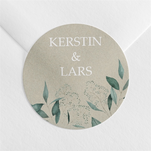 Aufkleber Hochzeit Intime Blätterwelt ref.N3601161