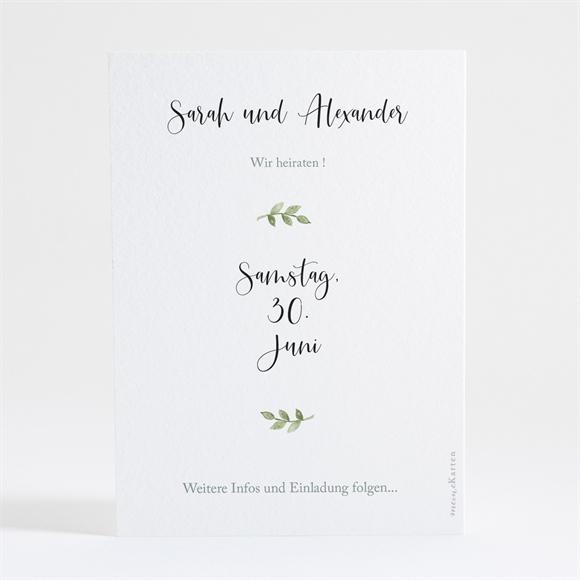 Save the Date Karte Blättertanz ref.N25159