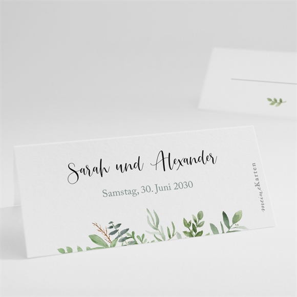 Tischkarte Hochzeit Blättertanz ref.N440894