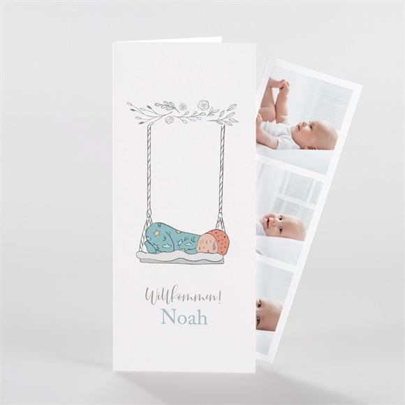 Geburtskarte Süßer Schlaf - Fotostreifen ref.N98101