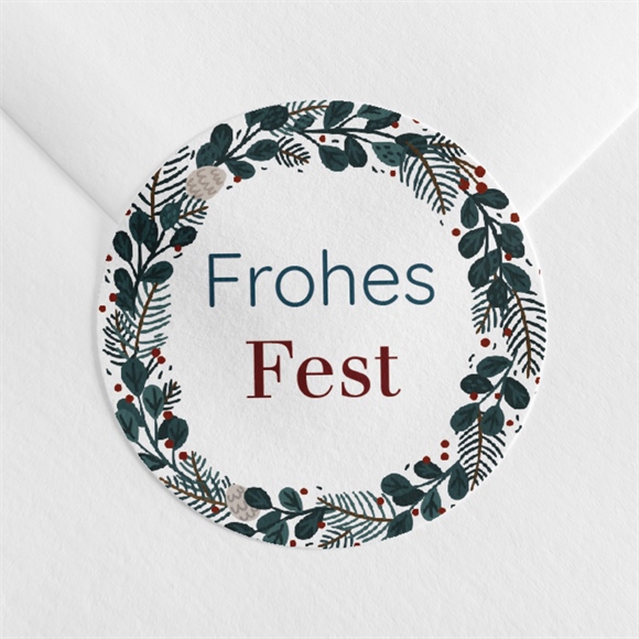 Sticker Weihnachten Lorbeerkranz ref.N360401