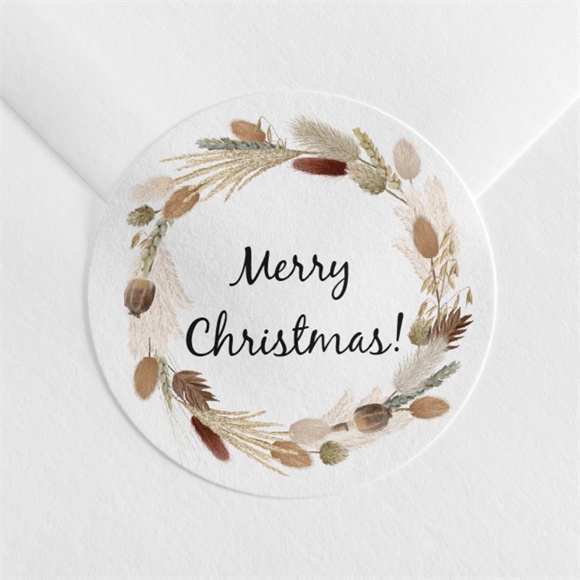 Sticker Weihnachten Weizenkranz ref.N360441