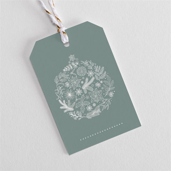 Geschenkanhänger Weihnachten Florale Weihnachtskugel ref.N291315