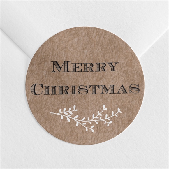 Sticker Weihnachten Kraftpapierdesign ref.N360429