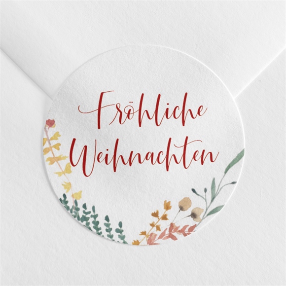 Sticker Weihnachten Blumige Weihnachten ref.N360443