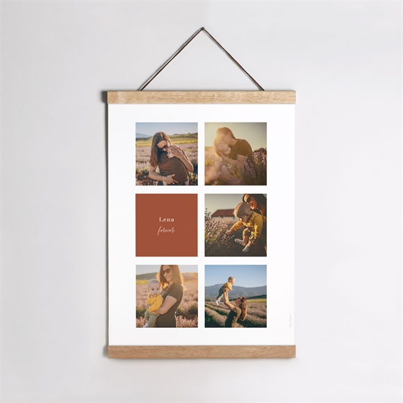 Geburtsposter Granatapfelrot ref.N26017