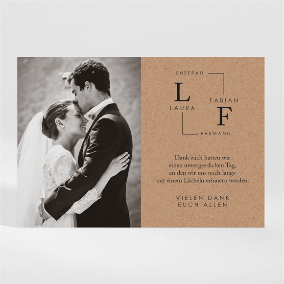 Dankeskarte Hochzeit Verbunden - Magnet ref.N110134