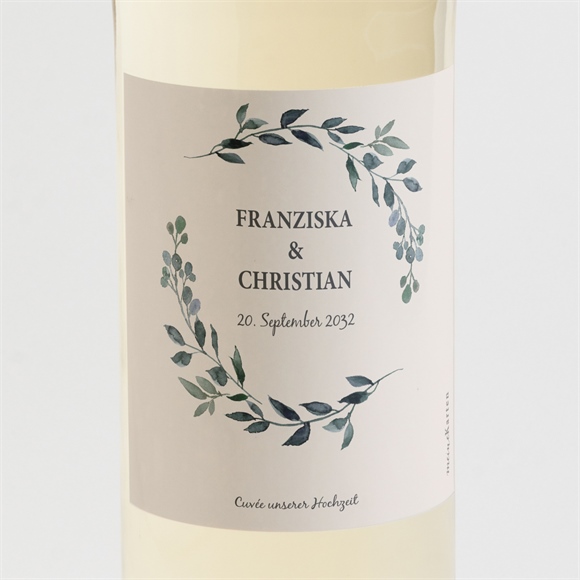 Flaschenetikett Hochzeit Schöner Glanz ref.N3001897