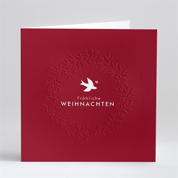 Weihnachtskarte Rote Friedenstaube ref.N46145