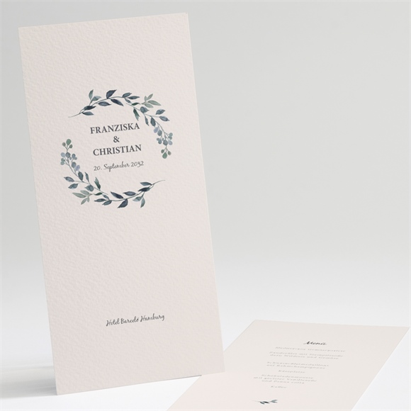 Menükarte Hochzeit Schöner Glanz ref.N221241