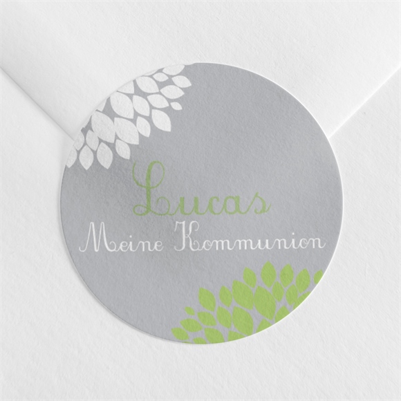 Aufkleber Kommunion Blumen mit Tauben ref.N360556