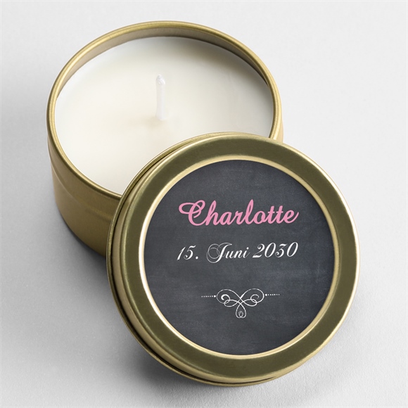 Kerze Kommunion Weizenähren rosa ref.N360964