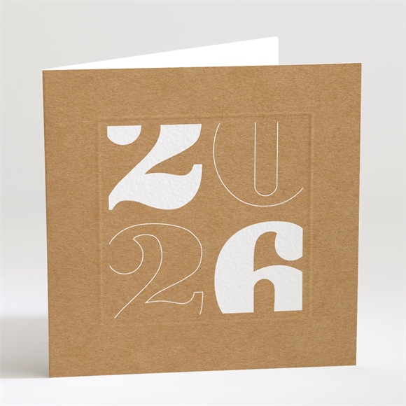 Weihnachtskarte Neujahrswünsche Kraftpapier ref.N451221