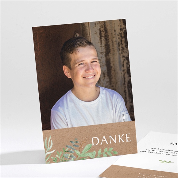 Dankeskarte Konfirmation Kraftpapier ref.N211565