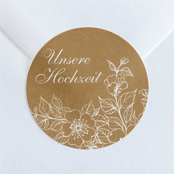 Aufkleber Hochzeit Weiße Blüten ref.N360151