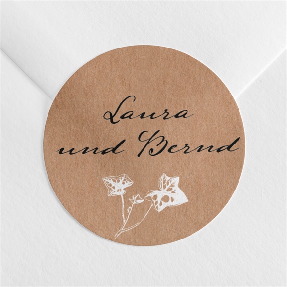 Aufkleber Hochzeit Mit Efeu gebunden ref.N360698