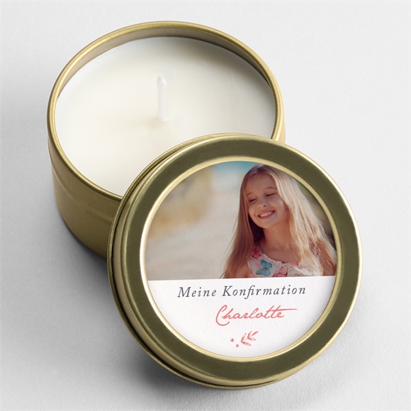 Kerze Konfirmation Kupferblätter ref.N3601217