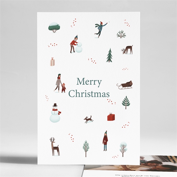 Weihnachtskarte Spaß im Schnee ref.N241264