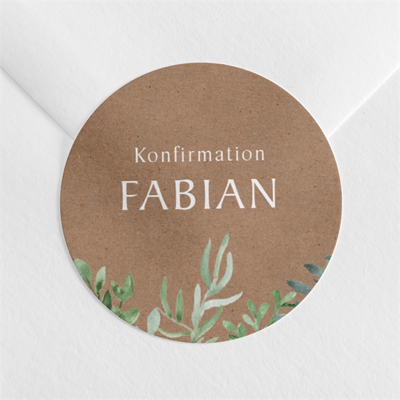 Aufkleber Konfirmation Kraftpapier ref.N3601200