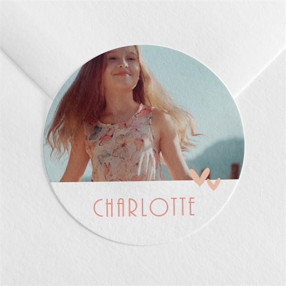 Aufkleber Konfirmation Fotoautomat rosa ref.N3601204