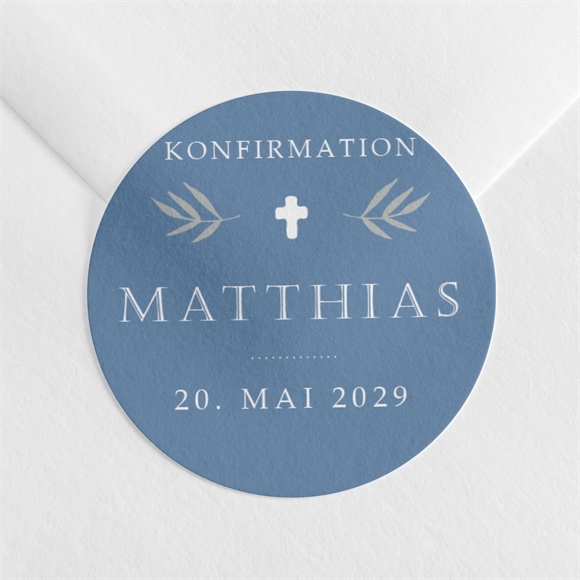 Aufkleber Konfirmation Vergiss mein nicht blau ref.N3601207