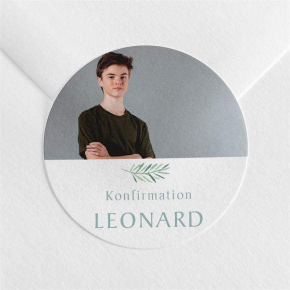 Aufkleber Konfirmation Vergoldeter Blumenkranz ref.N3601208