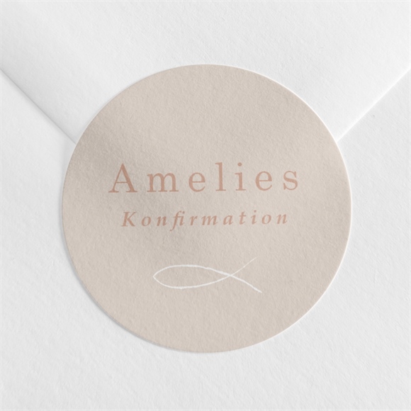 Aufkleber Konfirmation Vergoldeter Fisch ref.N3601211