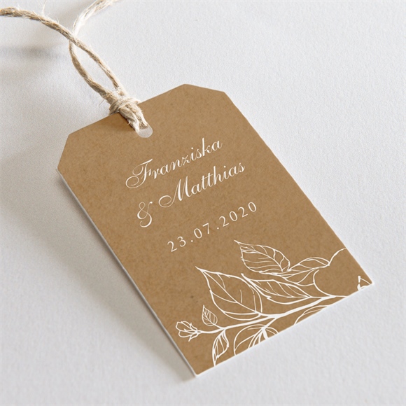 Geschenkanhänger Hochzeit Weiße Blüten ref.N29183