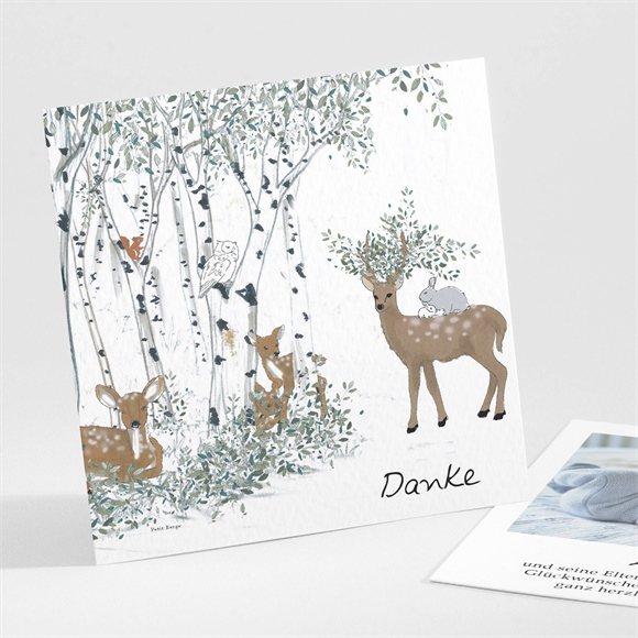 Dankeskarte Geburt Am Waldrand ref.N301290