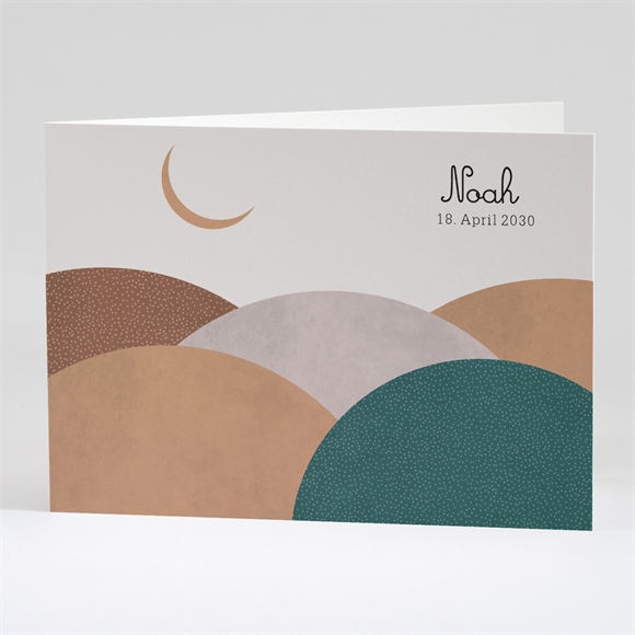 Geburtskarte mondlandschaft