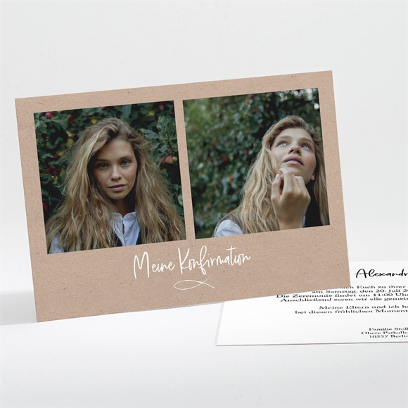 Einladung Konfirmation Ichtus auf Kraftpapier ref.N111307