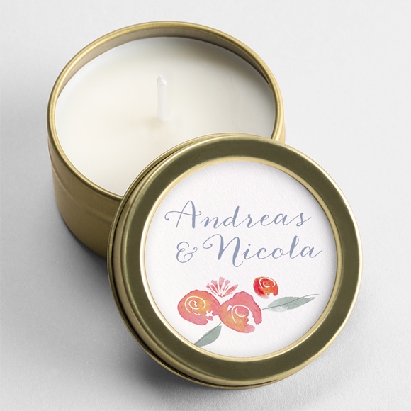 Kerze Hochzeit Blumenrahmen ref.N3601123